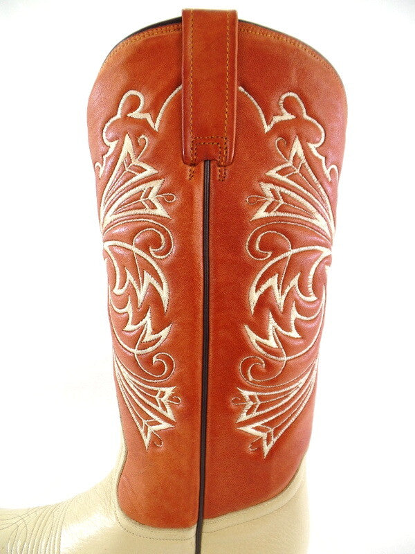 Westernstiefel 41 Hellbraun Beige Creme Cowboystiefel Echtledersohle spitz Lane