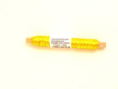 Gelber Decolackdraht 1 Rolle auf Holzwickel 0,50 mm 100 gr. Lack Metallic