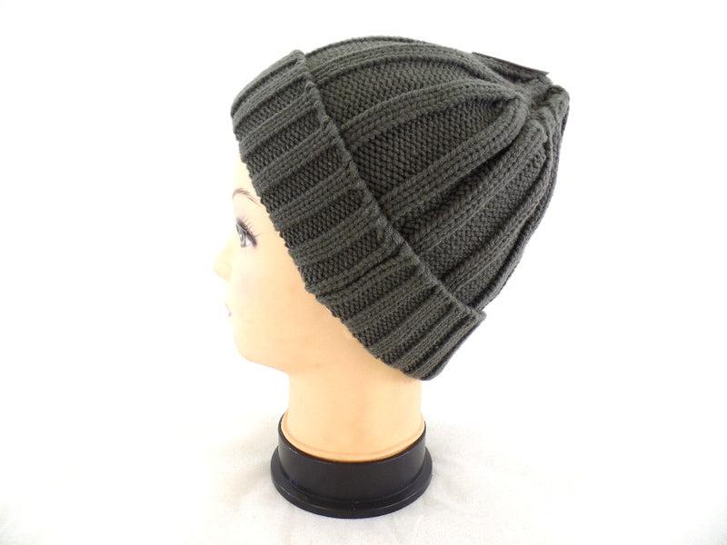 Mütze Strickmütze mit Umschlag Grau Winter Git