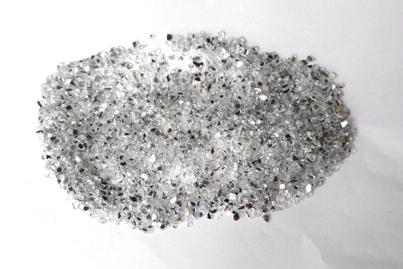 Spiegelgranulat Orange oder Silber 300 g Dose Körnung 1 - 4 mm Deko Varianten
