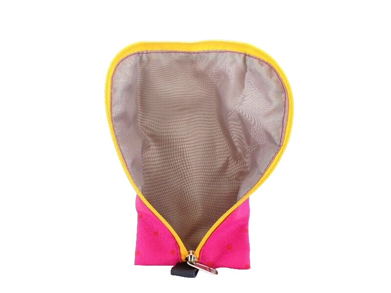 Deuter Schlamperrolle Federmäppchen Pink mit Punkte Reißverschluss Orange Schule