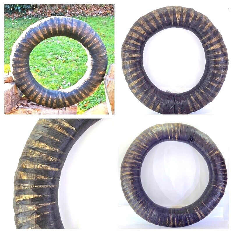 STROHKRANZ Ø 100 cm Strohring Strohrömer Rohling mit Vlies Adventskranz Deko