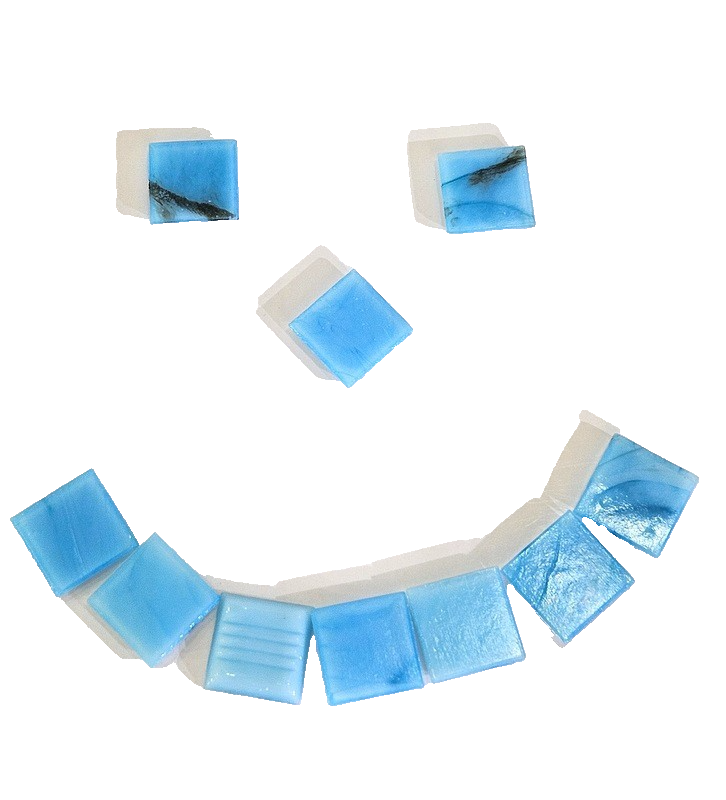 Mosaiksteine 500 g hellblau marmoriert 20 x 20 x 4 mm 100 Steine in Tüte Basteln