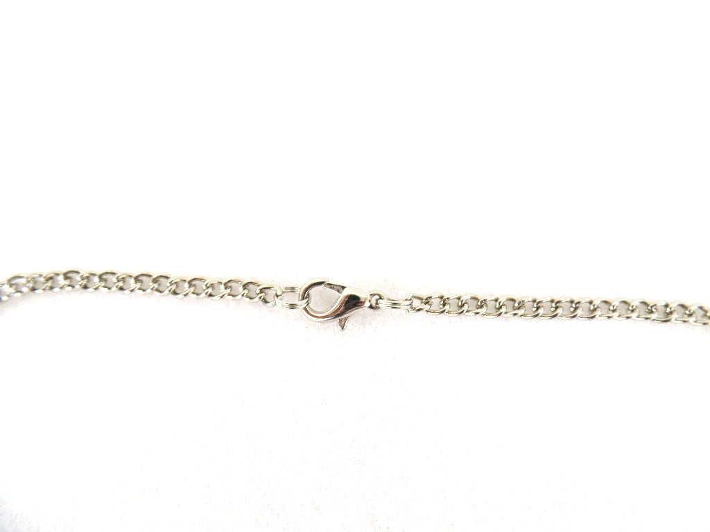 Halskette Schmuck - Art Perlen Blau / Türkis mit Herz / Blume Anhänger Schmuck