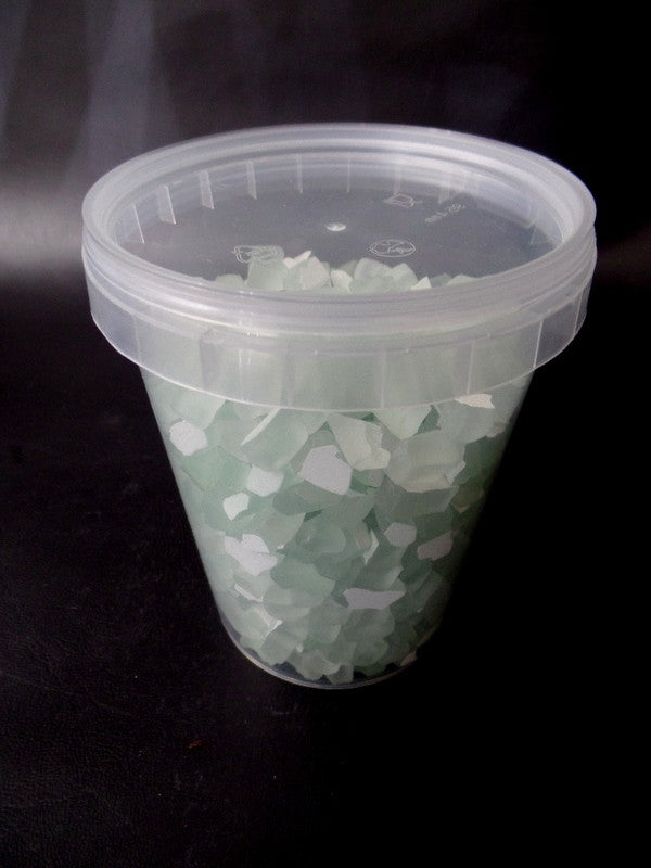 Mosaik 650 g tranzparent matt unregelmäßig Crush Glas Milchglas 630 Steine Glas
