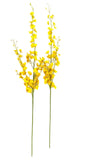 KÜNSTLICHE ORCHIDEEN Seidenblumen Orchideen Gelb / Braun 4 Zweige 100 cm Dekoration Top !