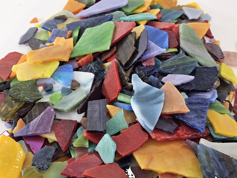 Casa-Poador Glasmosaik Mosaiksteine Bunt Bruchglas Tiffany Mix Diy Glas
