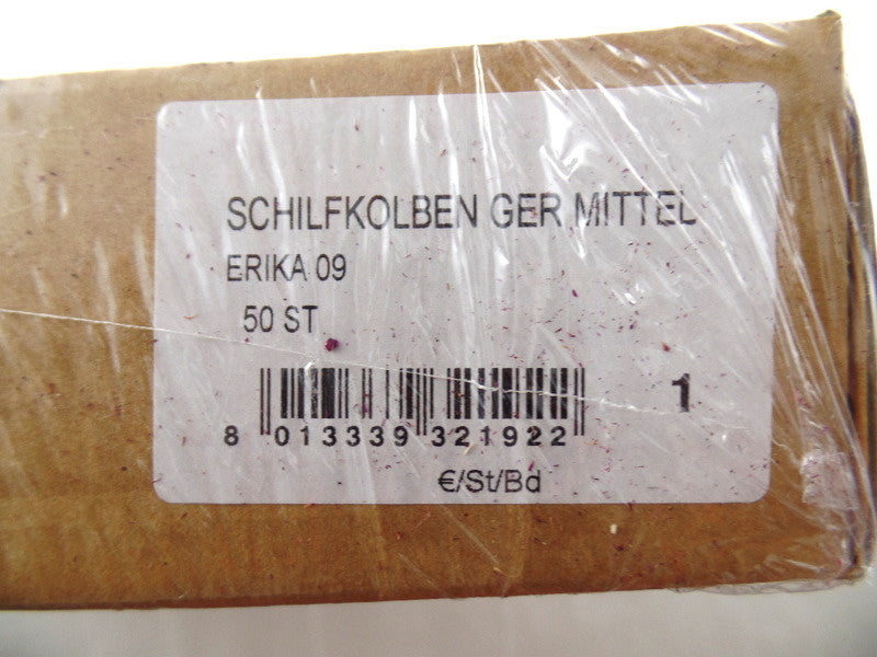 Trockenblumen Schilfkolben geraspelt Erika Mittel 50 Stiele Naturmaterial Deko