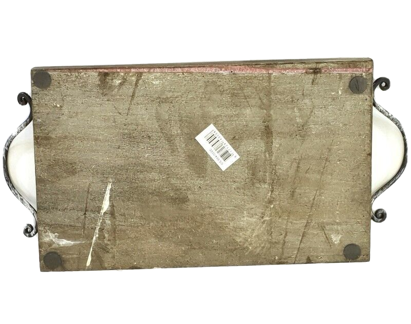 Serviertablett Holztablett 30 x 19 cm Tablett Serviertablett Deko Holz Tablett