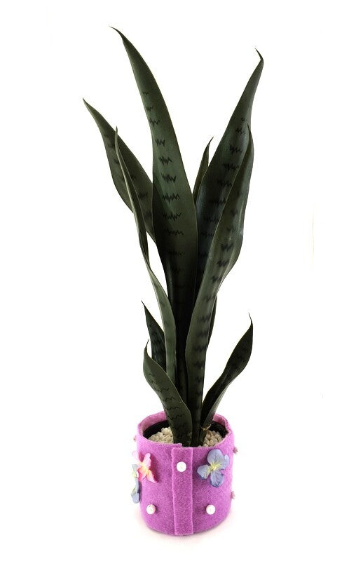 Künstliche Pflanzen Sansevieria Bogenhanf Poliana Getopft 50 cm Zimmerpflanze
