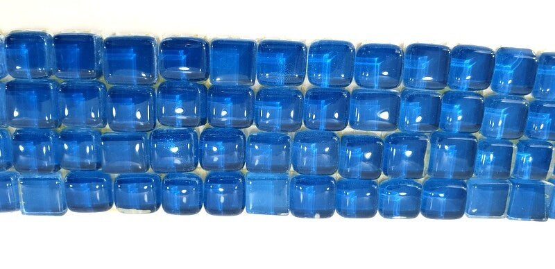 GLASMOSAIK Bordüre Blau glänzend Borde 1 Streifen 92 Steine unregelmäßig Mosaik