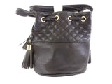 DAMENTASCHE RUCKSACK Optik Schwarz New Bags Tasche Handtasche Kordelzug