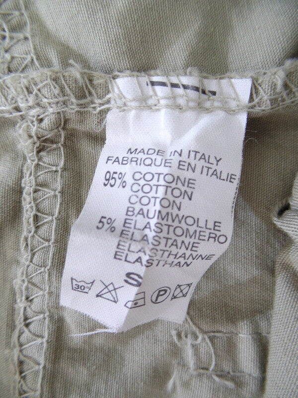 Hose Größe S Beige Stoffhose Shini Mode mit Gürtel