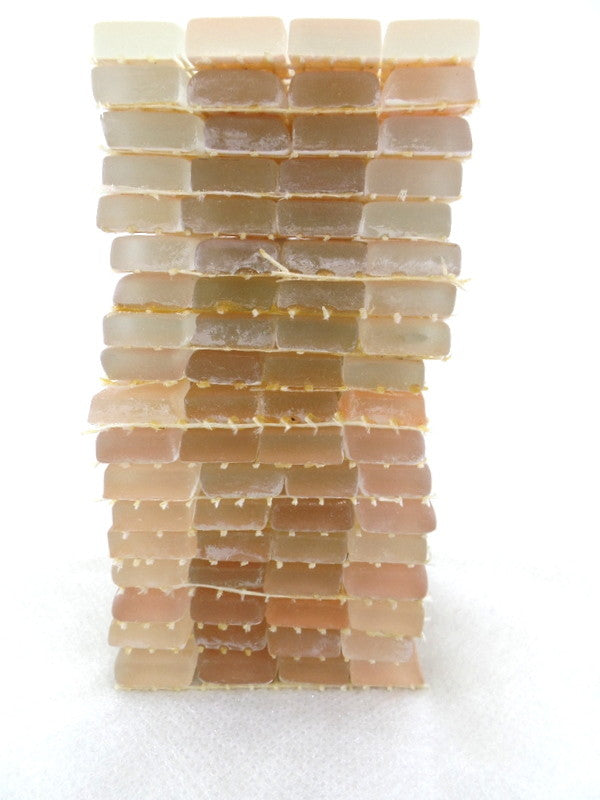 BORDÜRE Glasmosaik Lachs matt Glas Borde 18x Quadrate 50 x 50 mm 288 Steine 5 mm