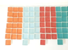 Casa-Poador Glasmosaik 171 Stück gefrostet 1700 g 9 Farben Mix bunt Mosaik