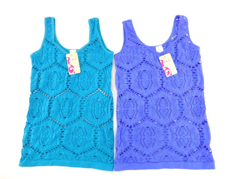 Top Trägertop M / L Vorteilspack 2 er Set Türkis Blau B & X Figurbetont Stretch