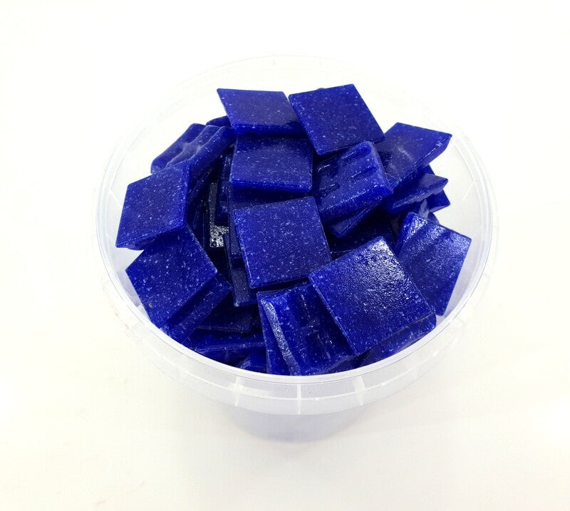 Glasmosaik Mosaiksteine 650g blau Navy 20 x 20 x 4 mm 220 Steine Basteln Mosaik