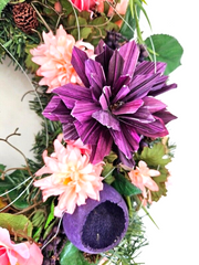 Grabkranz künstliche Tanne Rosen Bell Cup Allerheiligen Totensonntag Friedhof