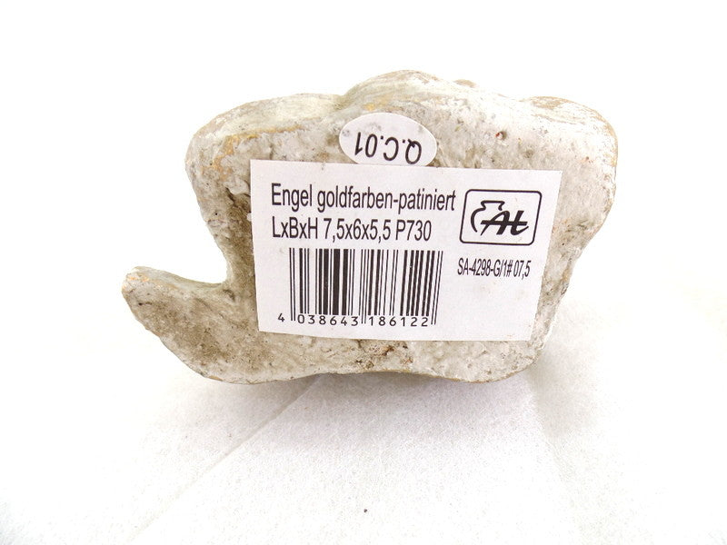 3 Engel Engelfigur patiniert goldfarben 7,5 cm x 6 x 5,5 cm Weihnachten Deko kl.
