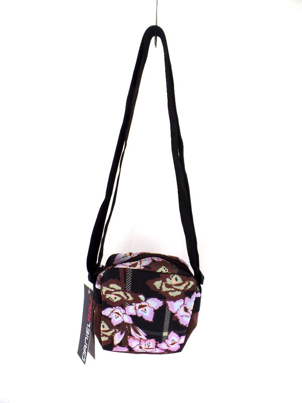 Schultertasche Daniel Ray Umhängetasche in Braun Rosa Schwarz Blumenmuster