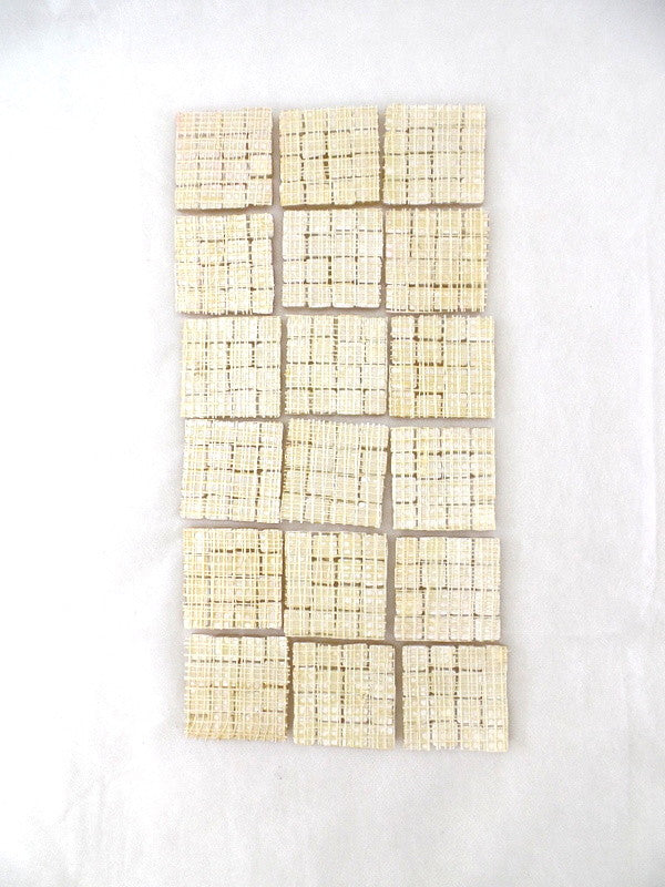 BORDÜRE Glasmosaik Beige matt Glas Borde 18 x Quadrate 288 Steine 5 mm