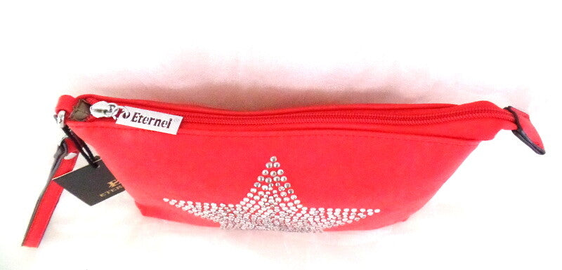 Tasche Damen Eternel Clutch Rot Straß Stern Schultertasche Damenhandtasche