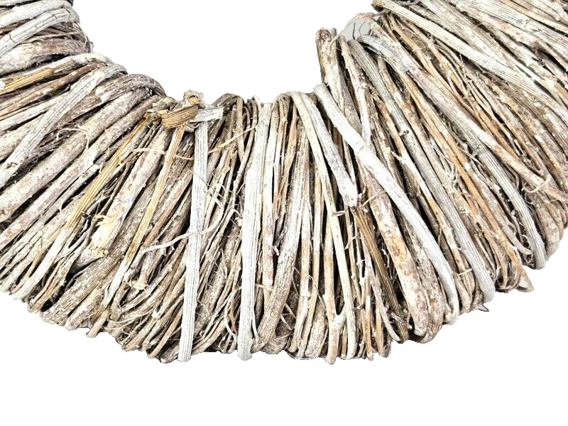 Kranz Türkranz Wand Kranz trocken Weiß gekalkt 30 cm Rebenkranz Natur Dekoration
