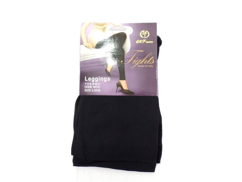 Leggings Damenleggings Thermo Schwarz ohne Naht E & F