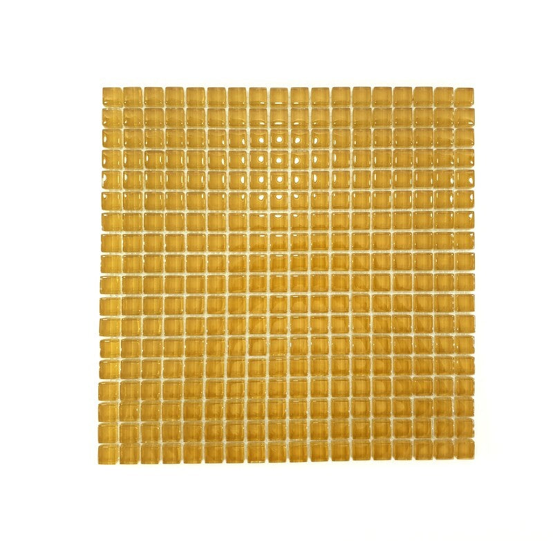 Ressalossa Glasmosaik Fliesen Honey glänzend 1 Fliesenmatte 324 Steine
