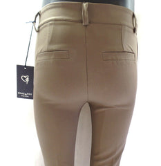 Hose Chic & Mit Kaki Größe S Bundfaltenhose Buisnesshose Italy