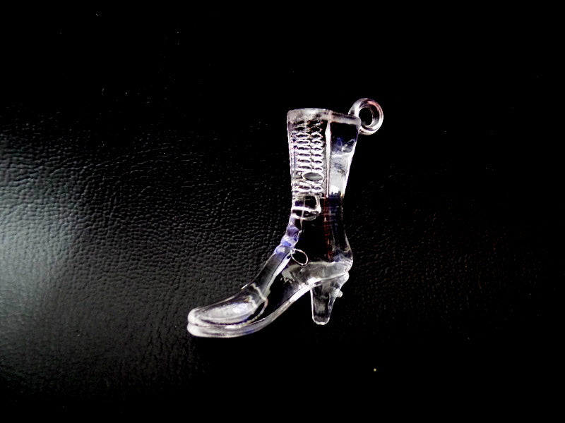 Box mit 24 Schuhen Stiefel Deko Hänger 12 Rot 12 Klar durchsichtig Schmuck