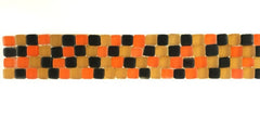 BORDÜRE Glasmosaik Mix Beige Orange Schwarz matt Borde 1 Streifen unregelm
