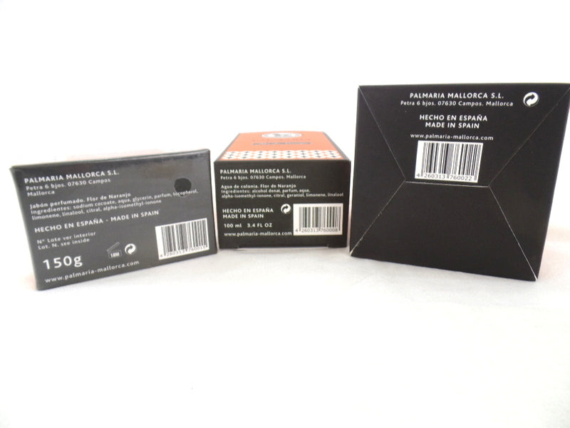 Palmeria Eau de Cologne 100 ml Orange Blossom & 150 g Seife + Duftkerze 130 g
