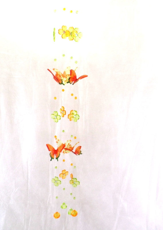4 er Set Schmetterling Girlanden 90 cm Orange / Grün zum aufhängen Dekoration