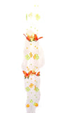 SCHMETTERLING GIRLANDEN 4 er SET 90 cm Orange / Grün zum aufhängen Dekoration