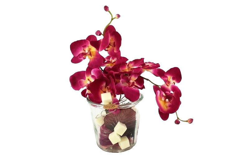 Casa-Poador Gesteck Orchidee Phalenopsis Kunstblumen Glas künstlich Geschenk