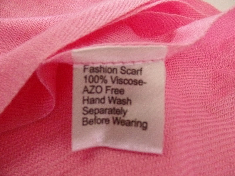 Schal Tuch Stola Fransen Rosa 100 % Viscose XXL Schal 190 Lang 65 Breit