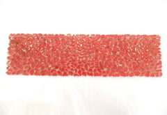 BORDÜRE Glasmosaik Crush Glas  1 Streifen rot klar glänzend unregelmäßig