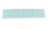 BORDÜRE Glasmosaik Wolkenblau Klarglas Borde 18 Stück 50 x 50 mm 288 Steine 5 mm