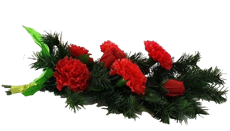 Casa-Poador Grabstrauß Seide Strauß Rote Nelken Rosen zum legen künstlichBlumen