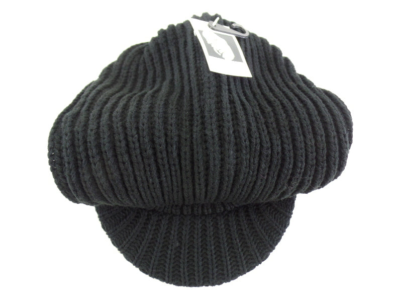 Mütze Beanie Strick Schirmmütze Schwarz 100% Polyacryl Highlight Company