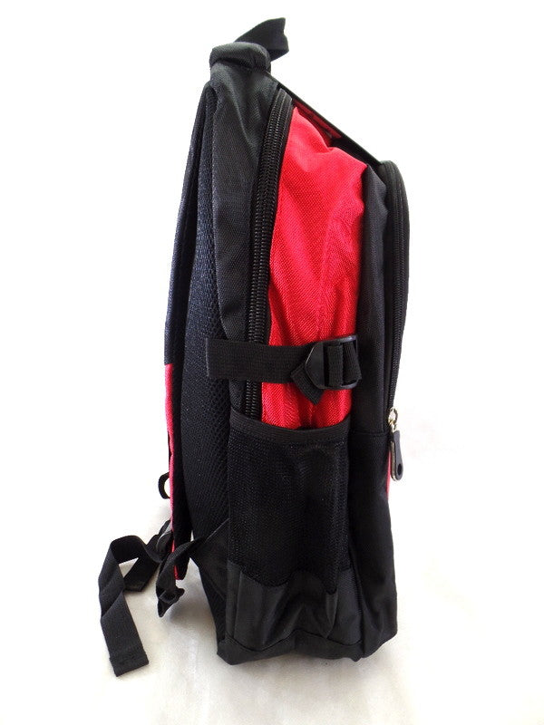 Tapple Rucksack Rot Schwarz Laptopfach Schulrucksack Freizeit Schule