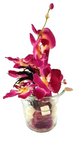 CASA - POADOR ORCHIDEE Phalenopsis Kunstblumen Glas künstlich Geschenk