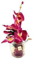 Casa-Poador Gesteck Orchidee Phalenopsis Kunstblumen Glas künstlich Geschenk