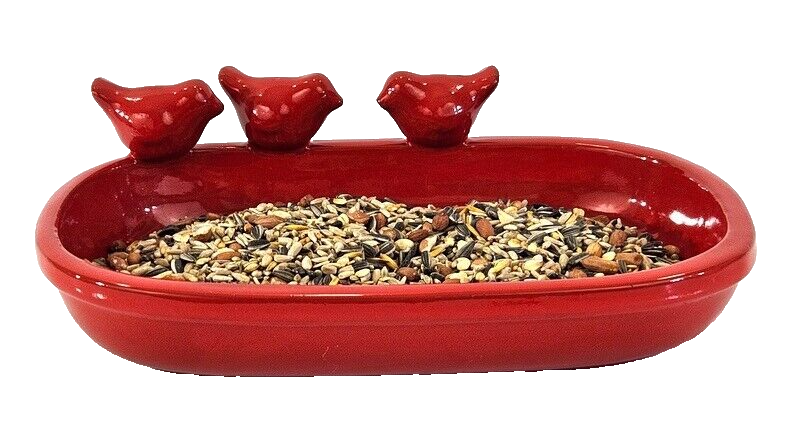 Vogeltränke Vogelbad Rot Garten Wasserschalen Vogelbecken Tiertränke Geschenk