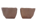 TÖPFE ÜBERTÖPFE  2 Übertöpfe 13 cm Hoch dunkelbraun quadratisch  Pflanzen Dekoration