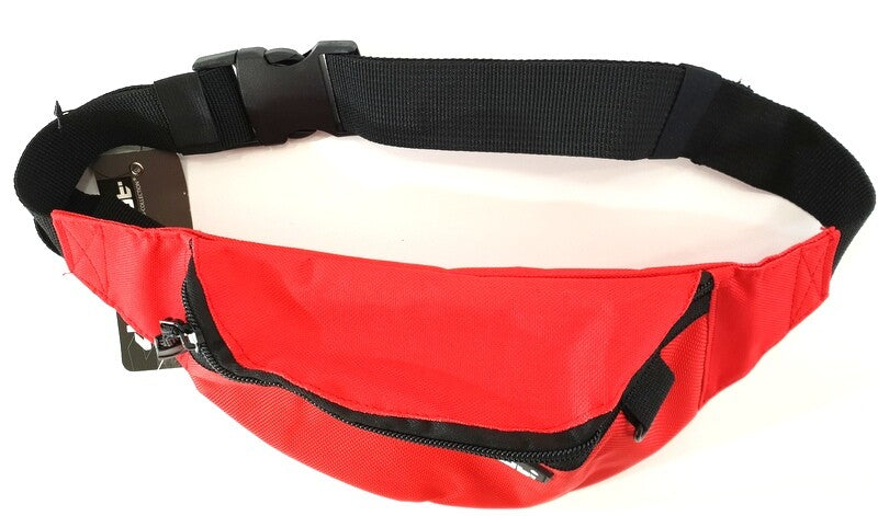 Bauchtasche Gürteltasche Freizeit Hüfttasche Down & Out Rot N - 217 Logo weiß