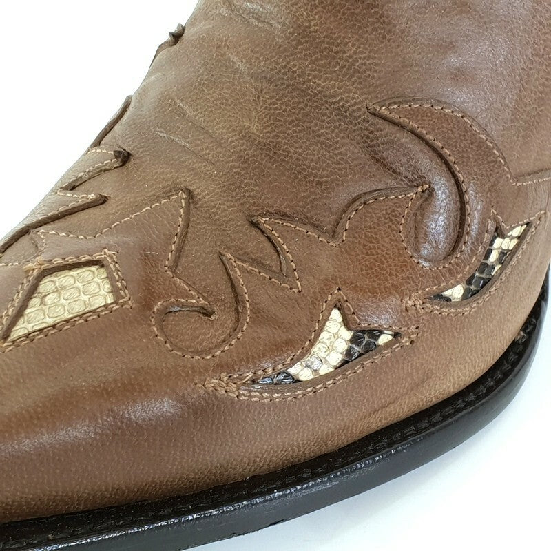 Westernstiefel 38 Braun Short Natural Braun Applikationen Leder spitz Pistolero