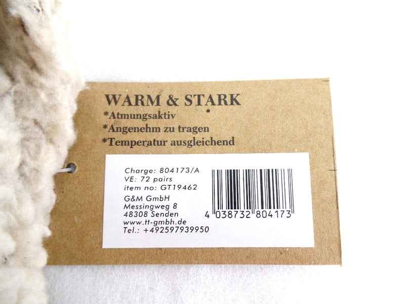 Handschuhe Fingerlos hell Braun S / M Kunstleder Kunstfell Natural Spirit