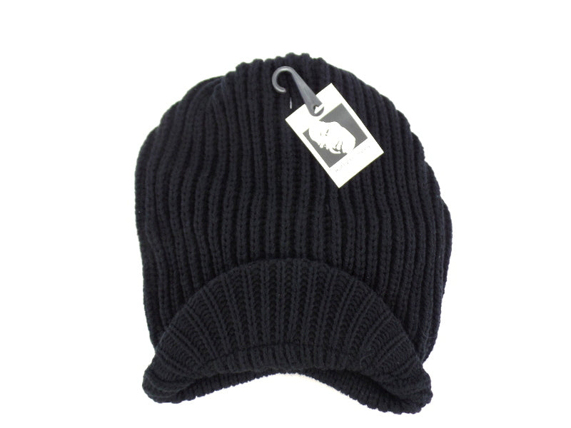 Mütze Beanie Strick Schirmmütze Schwarz 100% Polyacryl Highlight Company